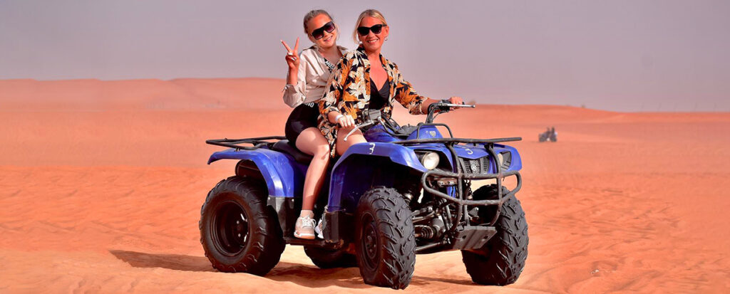 quad bike before in a desert